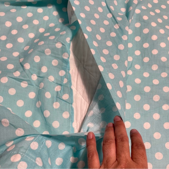 LAURA ASHLEY Quilted Standard Shams Cotton Butterflies Polka Dots Set of 2 - Picture 13 of 16